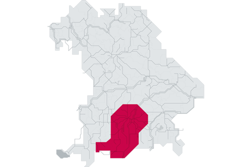 Grafik des Tarifbereichs Werdenfels in Bayern