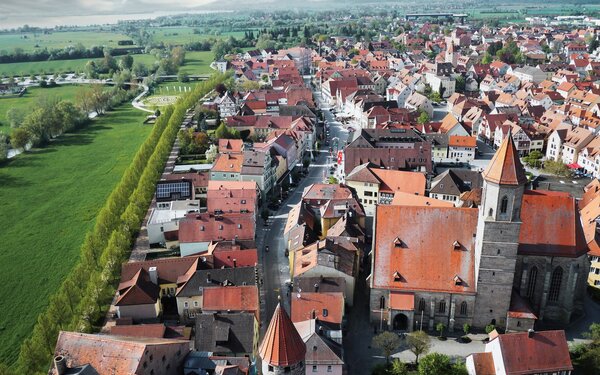 Stadtansicht vom Storchenradweg, Foto: TV Fränkisches Seenland