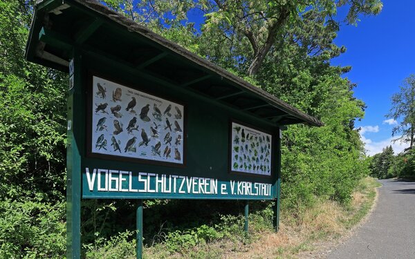 Der Stationsweg fuehrt zum Vogellehrpfad Karlstadt , Foto: Uwe Miethe, Lizenz: DB