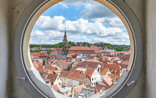 Die Ansbacher Altstadt aus dem Fenster, Foto: Florian Trykowski