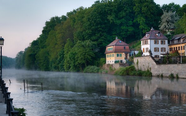 Regnitzufer, Blick in Richtung Hain - Bamberg Steigerwald