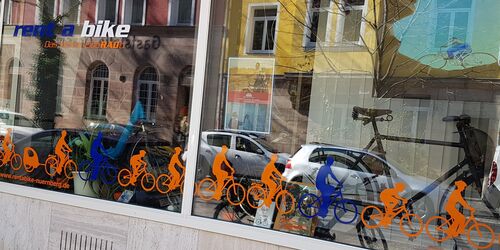 Schaufenster – rent a bike Nürnberg
