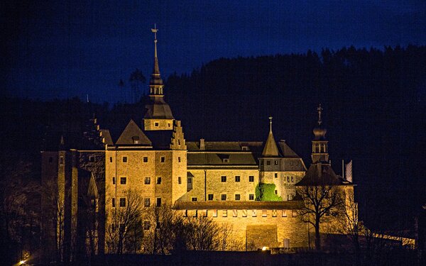 Burg Lauenstein bei Nacht, Foto: Siegfried Scheidig