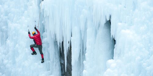 Ice climbing in Oberstdorf