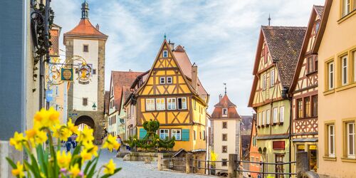 Stadtkulisse in Rothenburg ob der Tauber