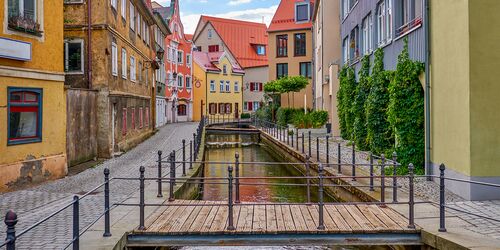 Aach und Altstadt in Memmingen