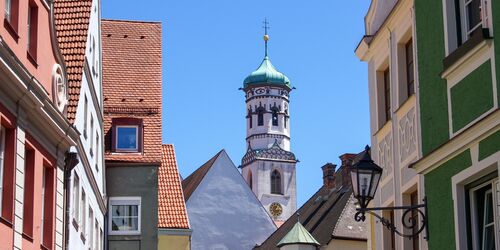 Altstadt und St. Peter und Paul Kirche in Memmingen