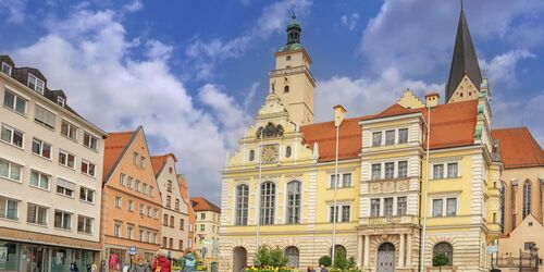 Marktplatz und Rathaus in Ingolstadt