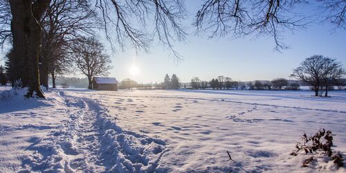 Wanderlandschaft im Schnee