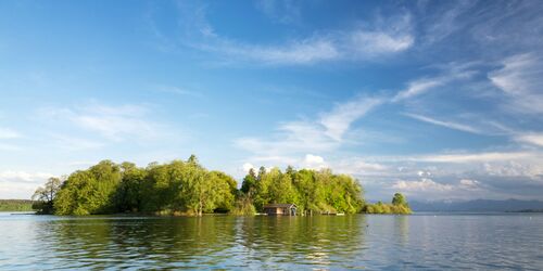 Strandbad Feldafing mit Insel