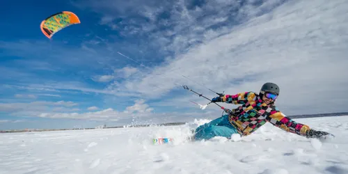 Snowkiting in the Franconian Forest