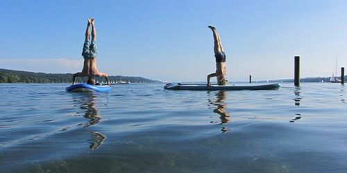 Stand-up yoga on Lake Starnberg or on the river Pegnitz
