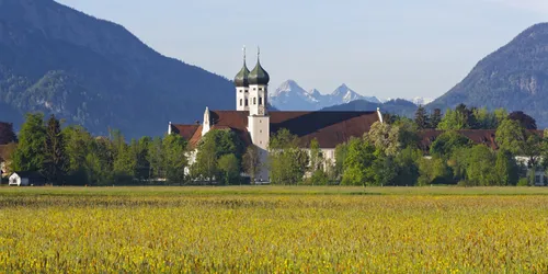 Hiking up to Tutzinger Hütte cabin near Benediktbeuern